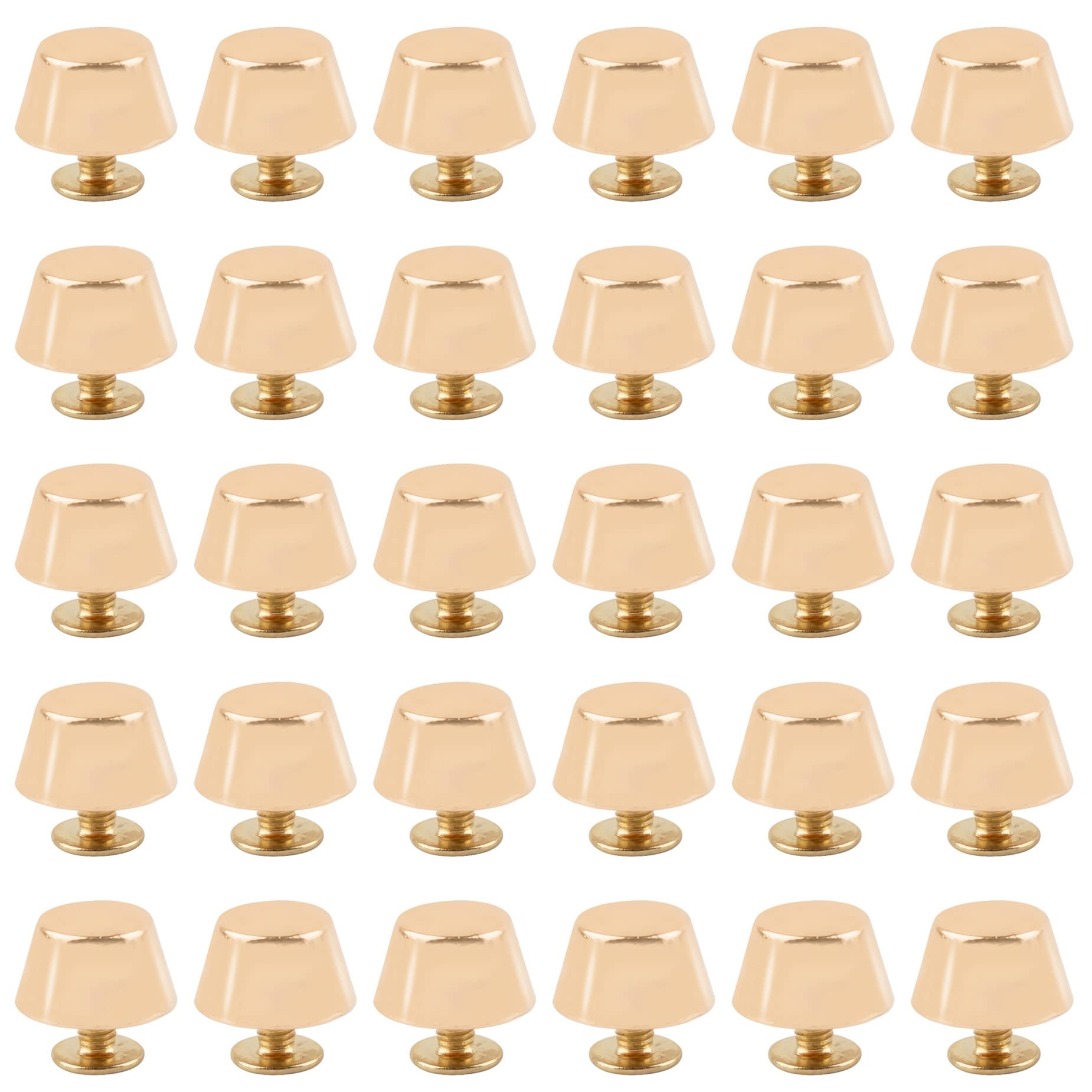 30 Pack Gold Rivets Studs Screw Back Purse Feet - Handbag Nail Head Studs for Leathercraft, DIY Leather Bag Repair & Crafting - Perfect for Handbags, Purses, Jackets & DIY Leather Projects