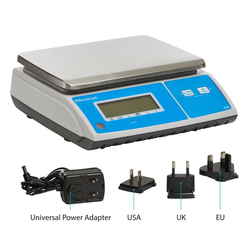 Brecknell 430-15 Precision Food Service Scale - 15 lb Capacity with 0.001 lb Accuracy | Perfect for Commercial Kitchens, Bakery Portioning & Deli Weighing