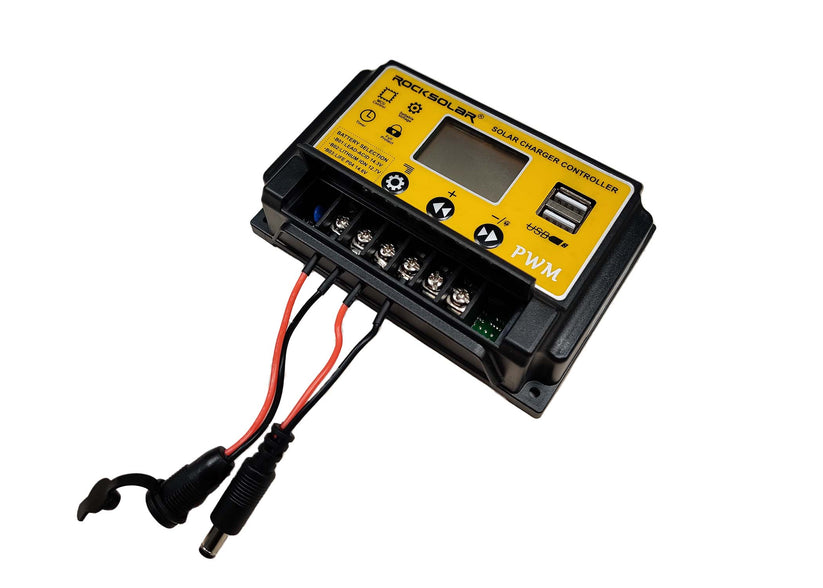 ROCKSOLAR 50W 12V Monocrystalline Solar Panel Kit with 10A PWM Charge Controller - Perfect for RV, Boat, Off-Grid Cabins & Emergency Power Backup