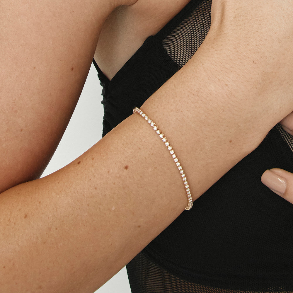 10k Gold Lab Grown Diamond Tennis Bracelet for Women - Elegant Jewelry Gift for Weddings, Anniversaries & Special Occasions