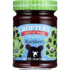 Organic Blackberry Fruit Spread by Crofter's - 6-10 oz Jar, Non-GMO, Gluten-Free, Vegan | Perfect for Toast, Yogurt, Pancakes & Healthy Snacks
