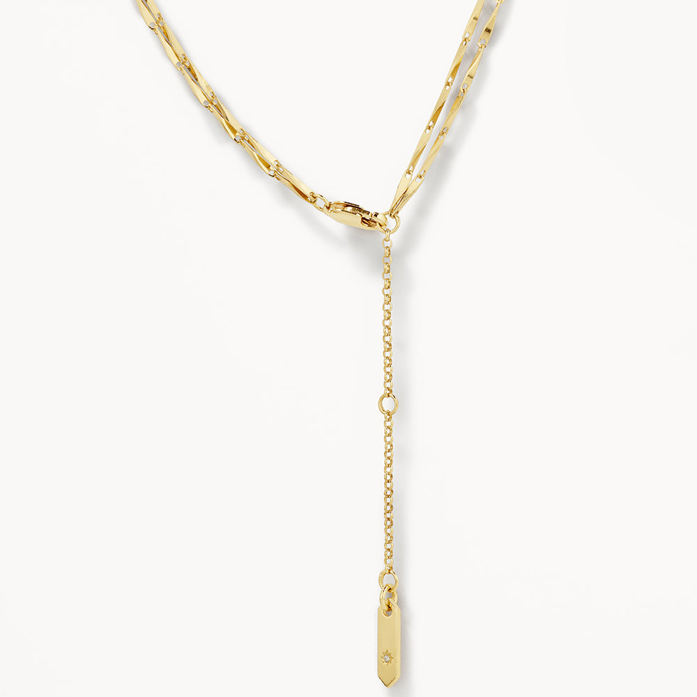 14K Gold Double Twist Bar Link Chain Necklace for Women - Elegant Layered Jewelry for Everyday Wear & Special Occasions