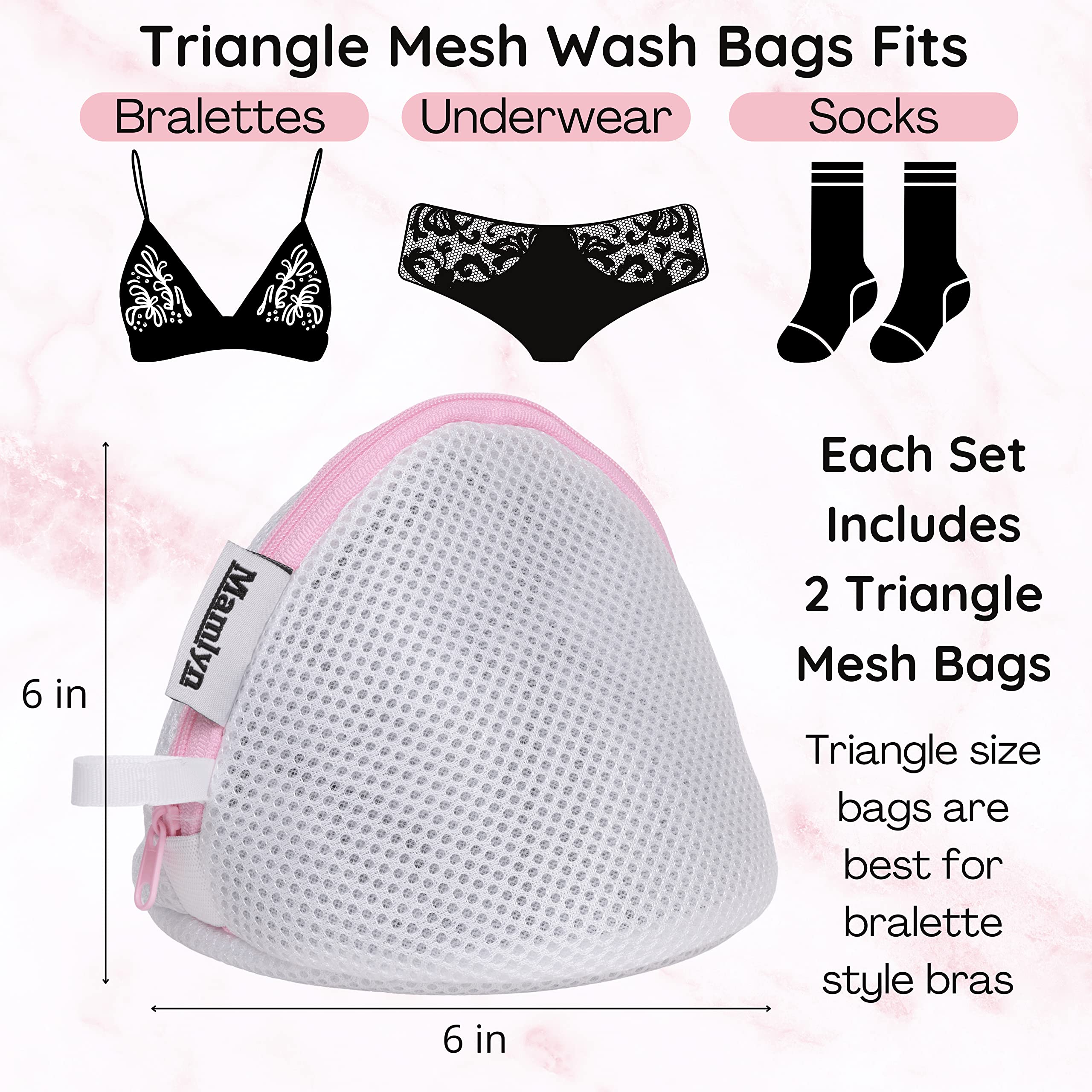 Mesh Laundry Bags for Delicates - Washing Machine Bra Bags & Lingerie Wash Bags - Protect Bras, Underwear & Swimwear in the Laundry