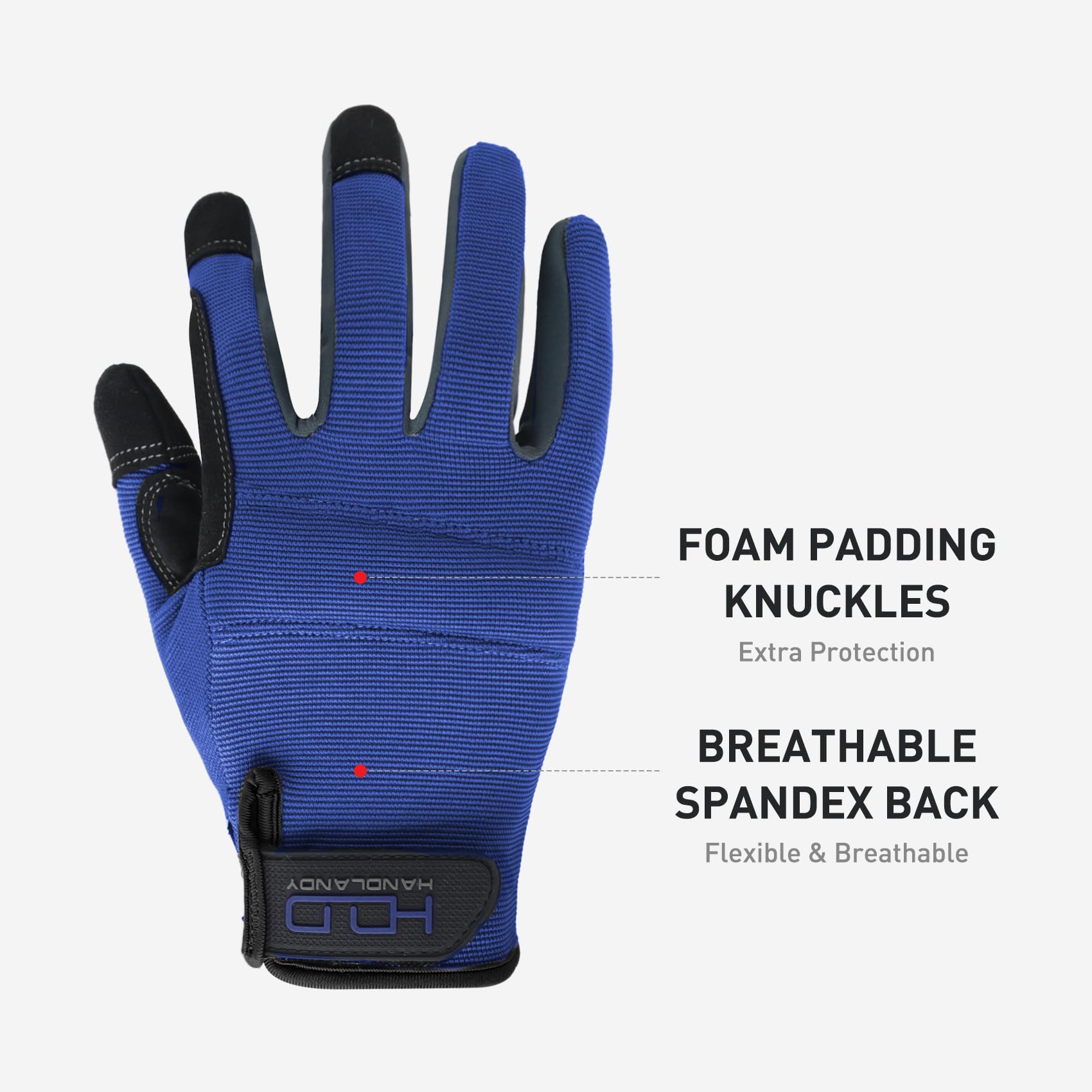 Handlandy Touch Screen Work Gloves - Men & Women Mechanic Gloves for Yard Work & DIY Projects