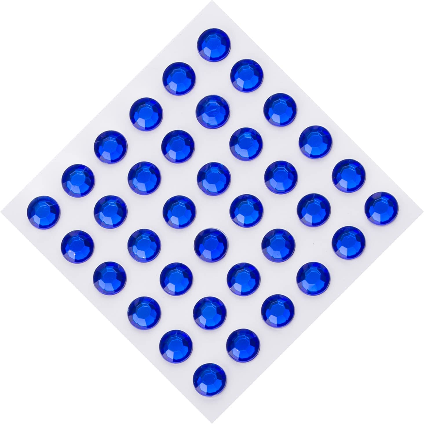 Self-Adhesive Rhinestone Gems - 36 Pcs Blue Crystal Stickers for Nails, Face, Phone, Laptop, Refrigerator, Guitar, Skateboard & Game Console Decor | DIY Craft & Beauty Accessories