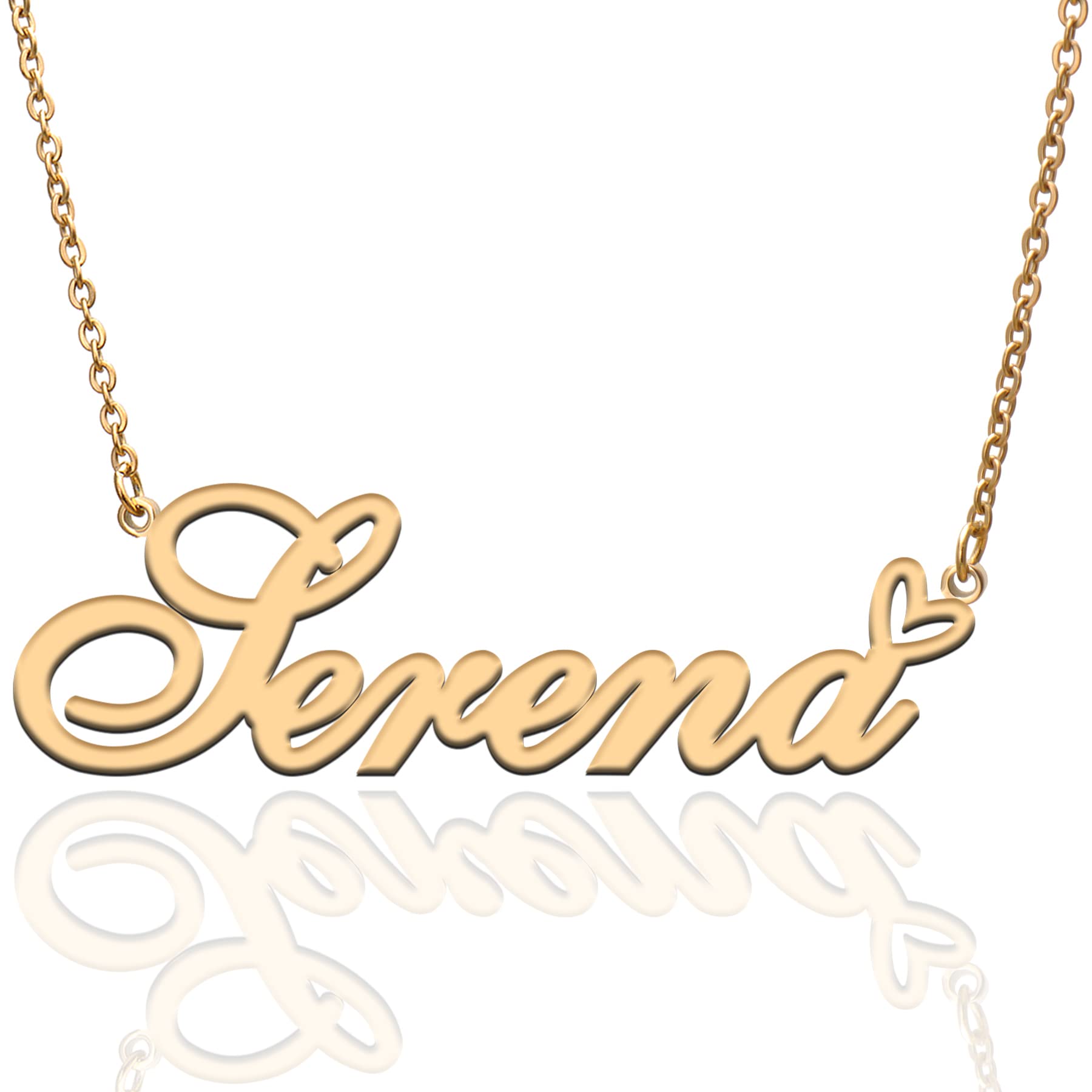 Personalized Name Necklace for Women - Custom Gold Plated Heart Pendant with Engraved Name - Unique Gift for Girlfriend, Mother, Daughter, Wife - Perfect for Christmas, Birthday, Anniversary & Friendship Day - Elegant Jewelry for Everyday Wear, Date Night & Special Occasions