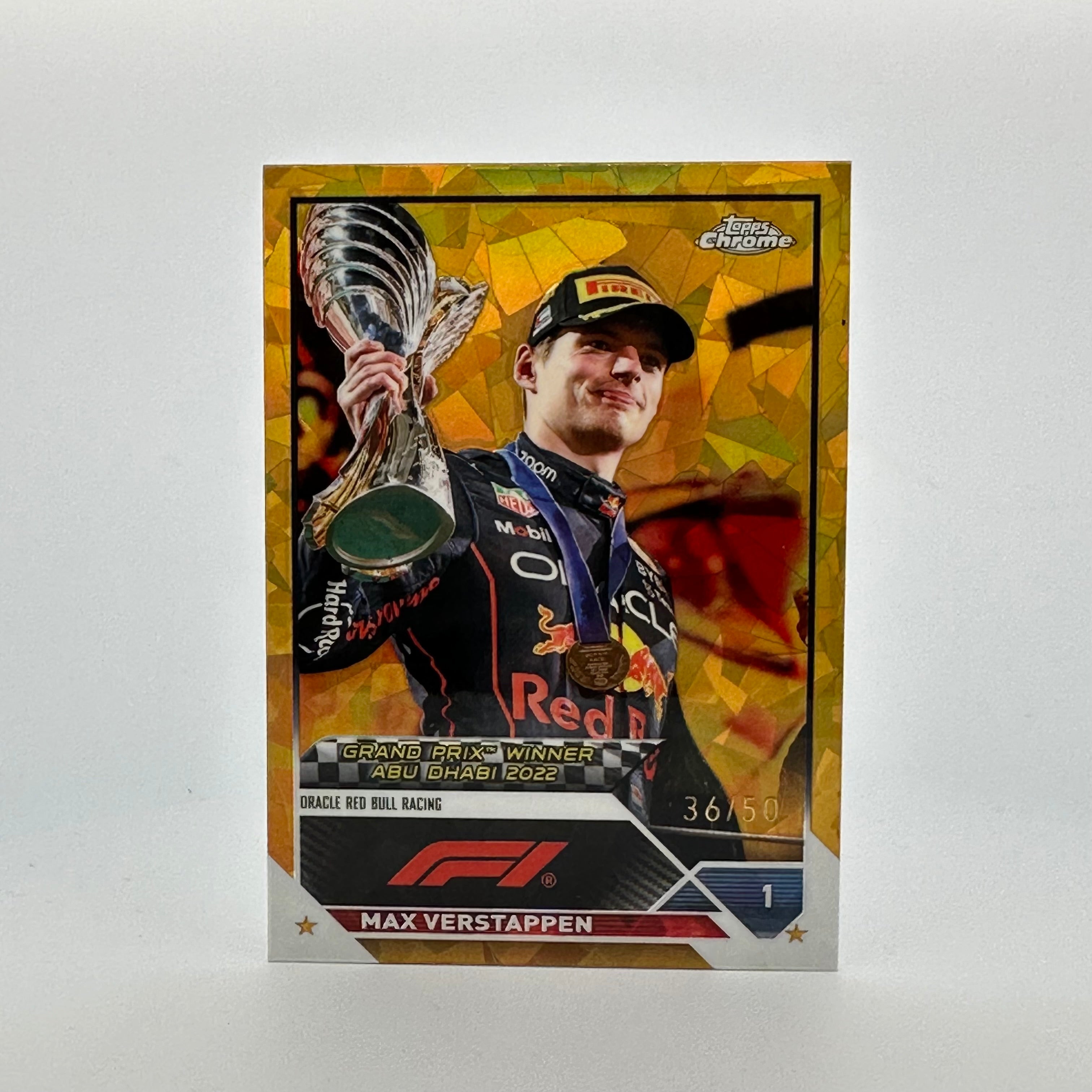2023 Topps Chrome Sapphire Max Verstappen #165 36/50 Gold Parallel - Rare Racing Collectible for F1 Fans & Sports Card Collectors - Perfect for Display, Trading, and Investment