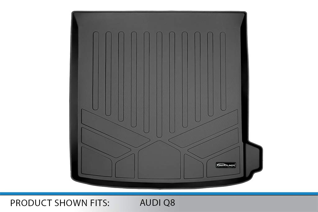 Premium SMARTLINER All-Weather Custom Fit Cargo Liner & Trunk Floor Mat for 2019-2021 Audi Q8/RS Q8 - Heavy Duty Protection, Black - Perfect for Road Trips, Grocery Hauling & Pet Transport