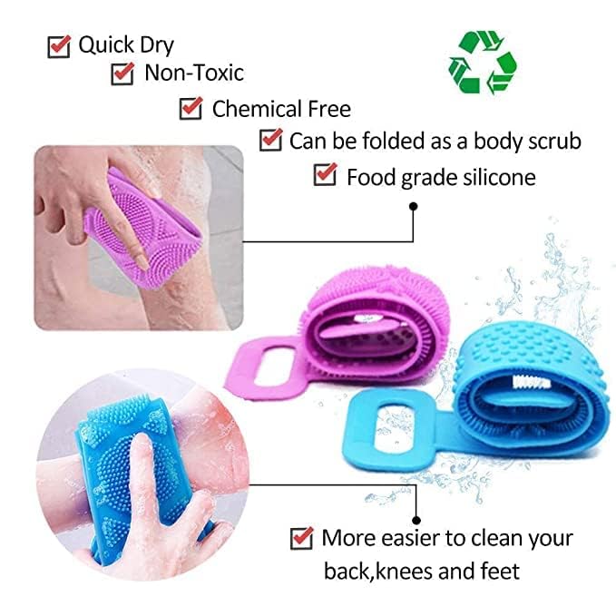 Silicone Body Scrubber for Shower - Exfoliating & Massage - Men & Women