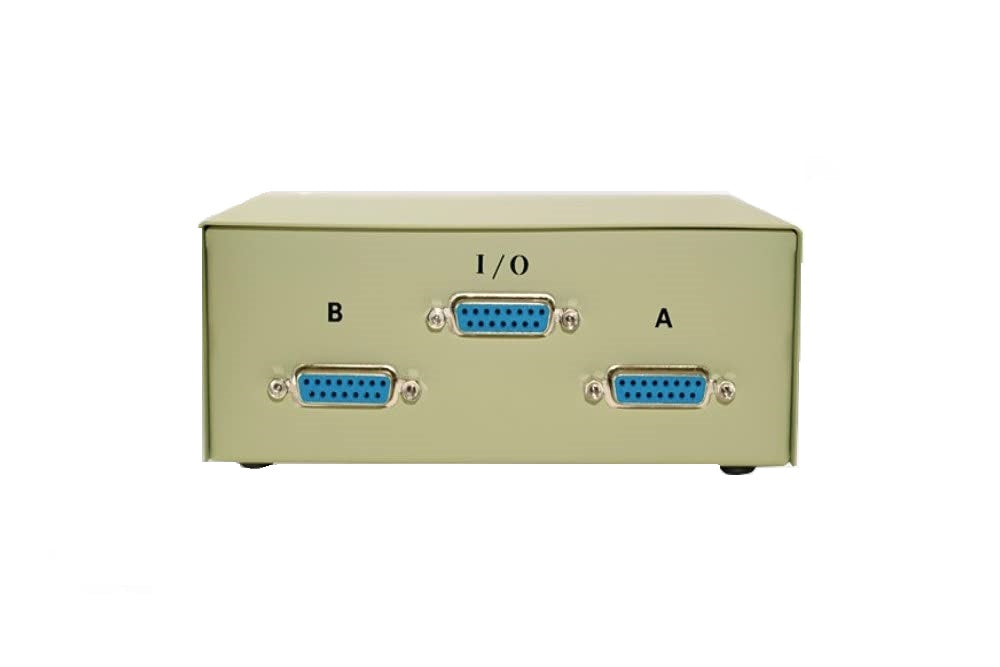 2-Port DB15 Female D-Sub Switch Box - High-Speed VGA KVM Switcher for Dual Monitor Setup | Perfect for Gaming, Office & Home Theater Systems