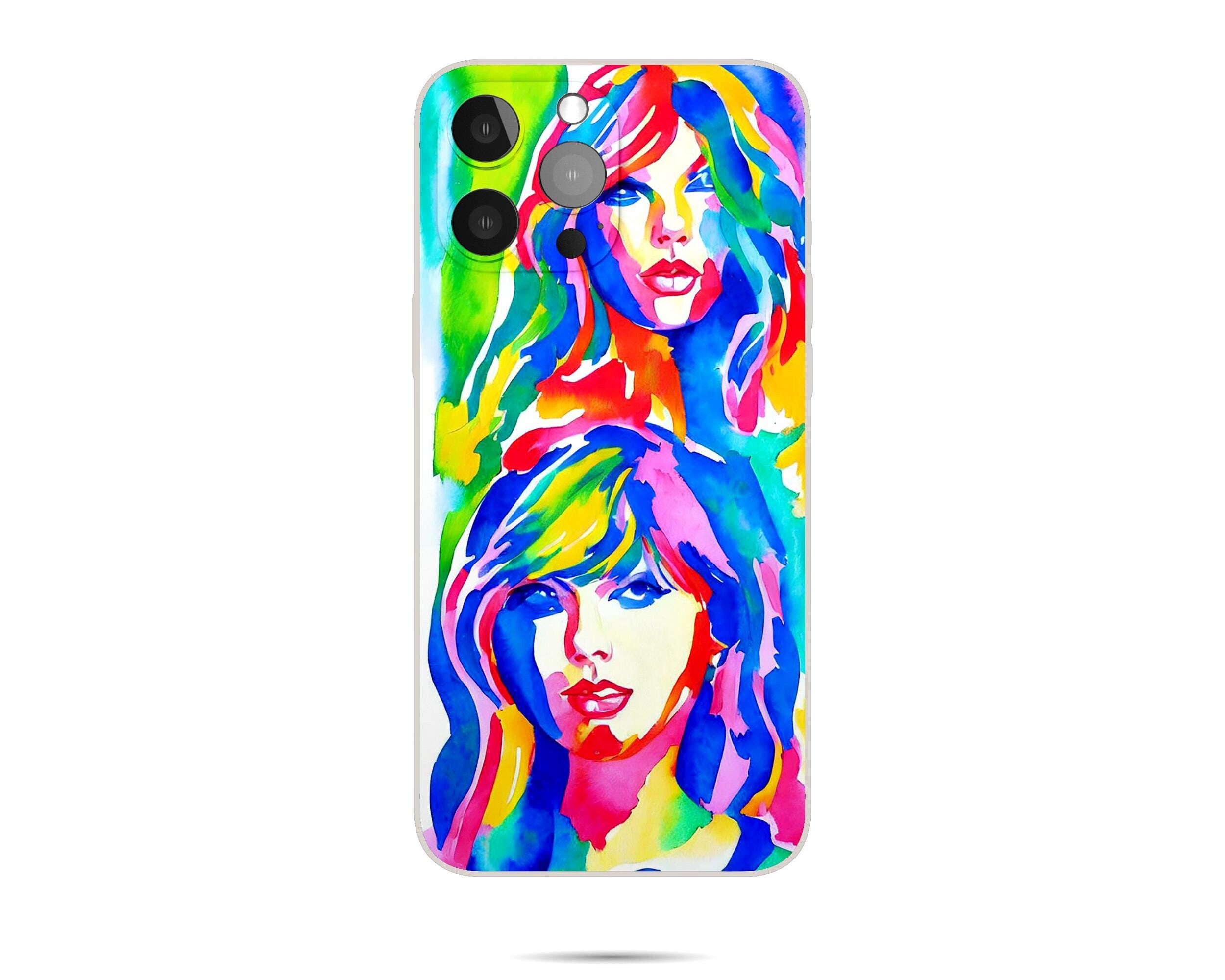 George Miller Original Taylor Swift Watercolor Art iPhone Case - Compatible with iPhone 8 Plus/XS Max, Soft Silicone Protective Cover - Perfect Gift for Swifties & Music Lovers