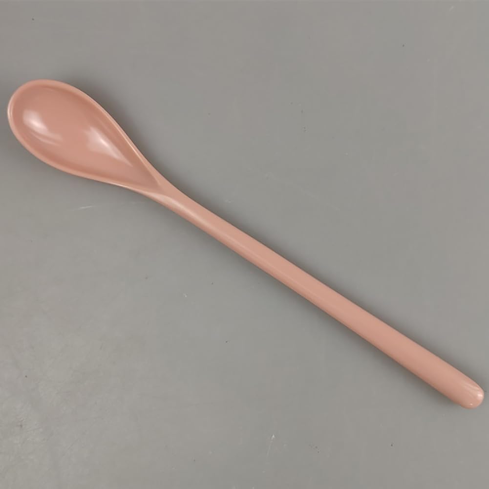 8-Piece Colorful Plastic Coffee Spoons - Long Handle Mixing & Stirring Spoons for Hot/Cold Drinks, Iced Tea, Ice Cream - Reusable & Durable Kitchen Utensils for Home, Cafe, Restaurant, Party