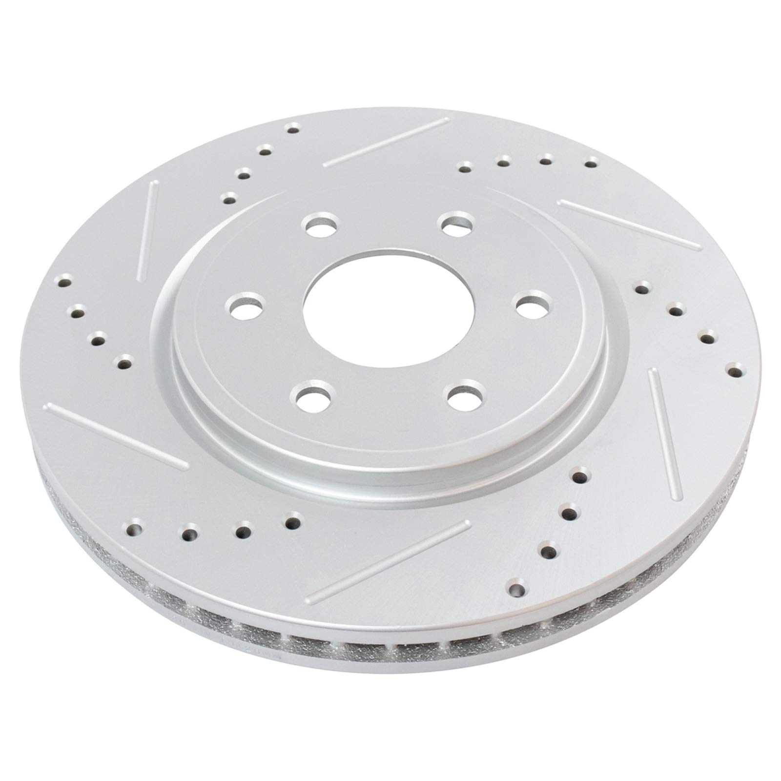 TRQ Front Posi Ceramic Brake Pads & Performance Rotors with Wheel Hub Bearing Kit - High-Performance Braking for Trucks, SUVs, and Off-Road Vehicles