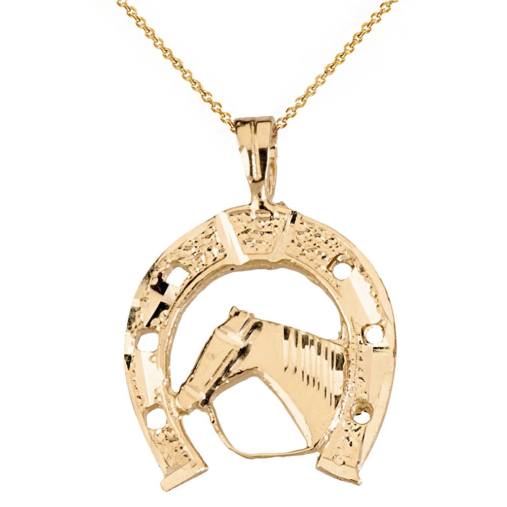 Lucky Horseshoe Charm & Horse Head Pendant Necklace for Women - Perfect for Equestrian Gifts, Western Fashion & Good Luck Jewelry