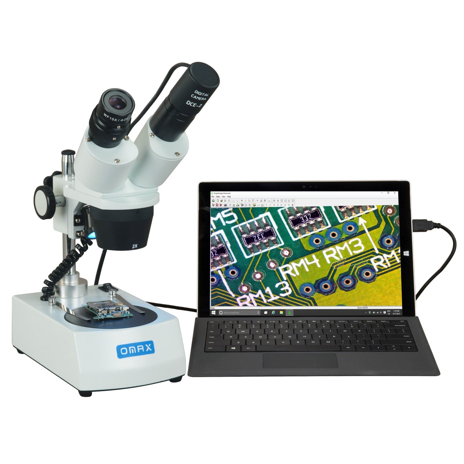 OMAX 20X-40X-80X Wireless Stereo Binocular Microscope with Dual LED Illumination & USB Digital Camera - Perfect for Coin Collecting, Jewelry Inspection, and Science Education