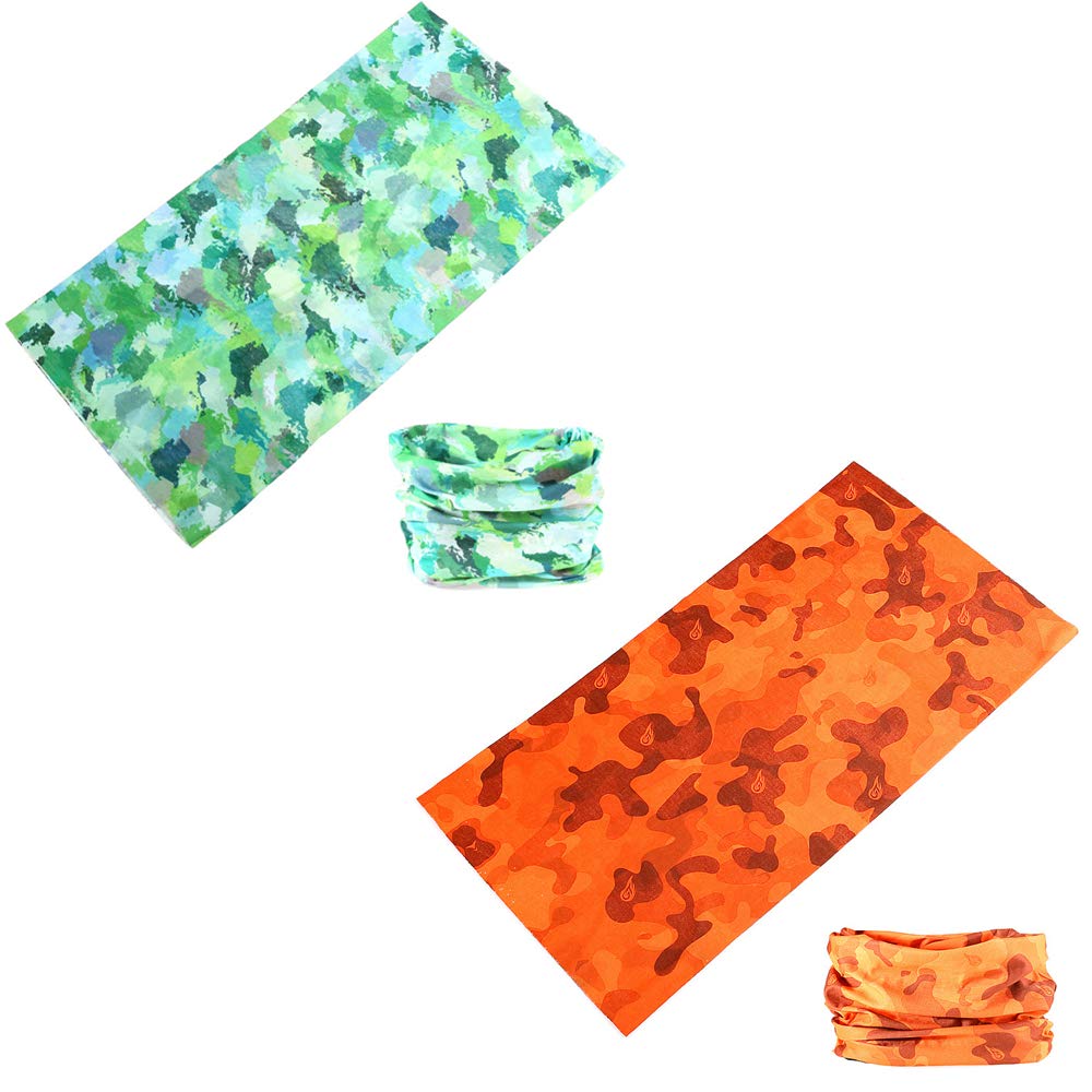 Zupro Unisex Headbands - Sun Protection Face Mask & Bandana Scarf for Men & Women - Breathable Neck Gaiter for Running, Cycling, Yoga, Hiking & Outdoor Sports
