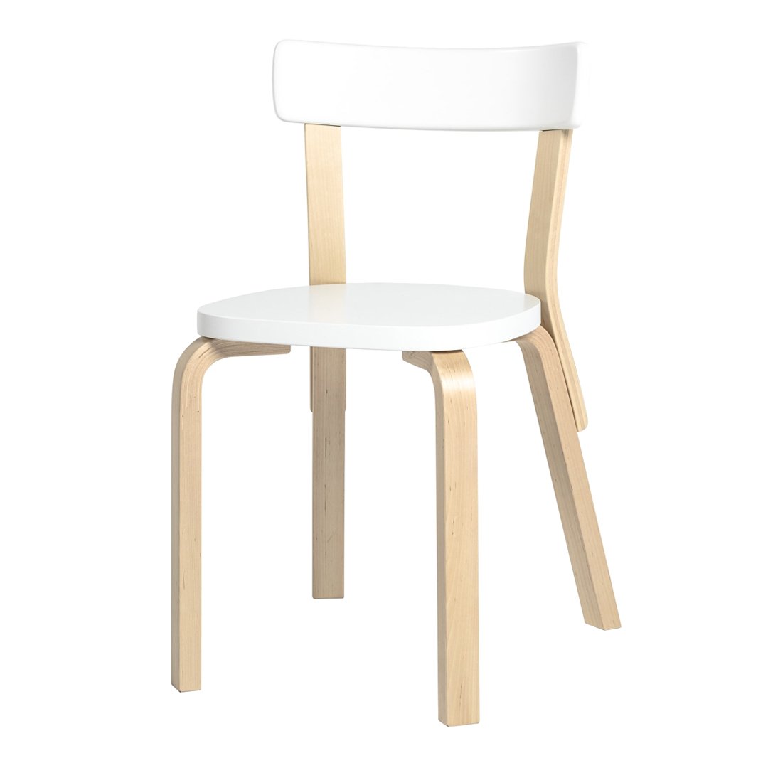 Artek Chair 69 - Scandinavian Modern Wooden Dining Chair - Mid-Century Design for Home, Office & Restaurant Decor