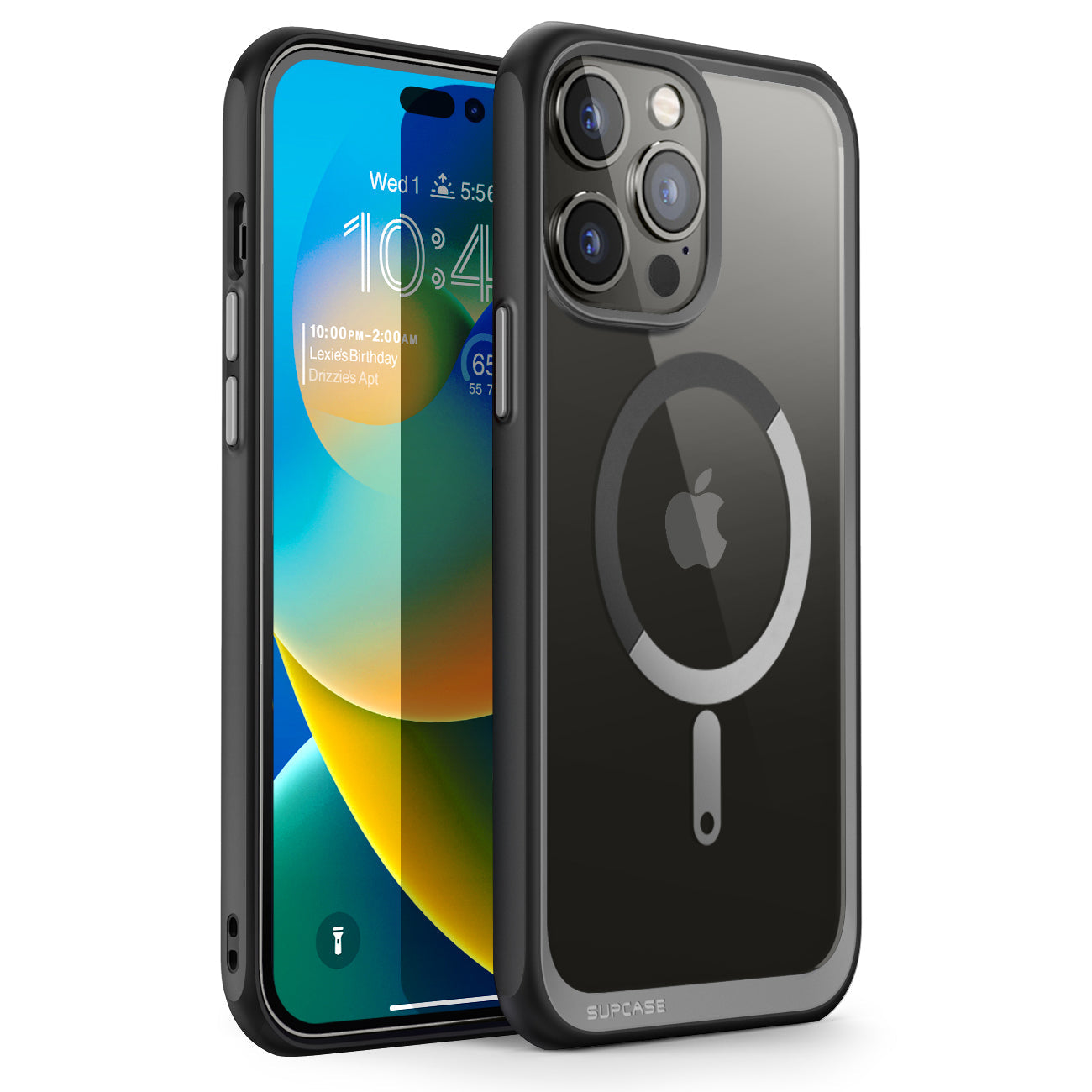 iPhone 14 Pro 6.1 Inch Unicorn Beetle MAG Slim Clear Case with MagSafe - Open Box Black | Protective Cover for Everyday Use, Work & Travel