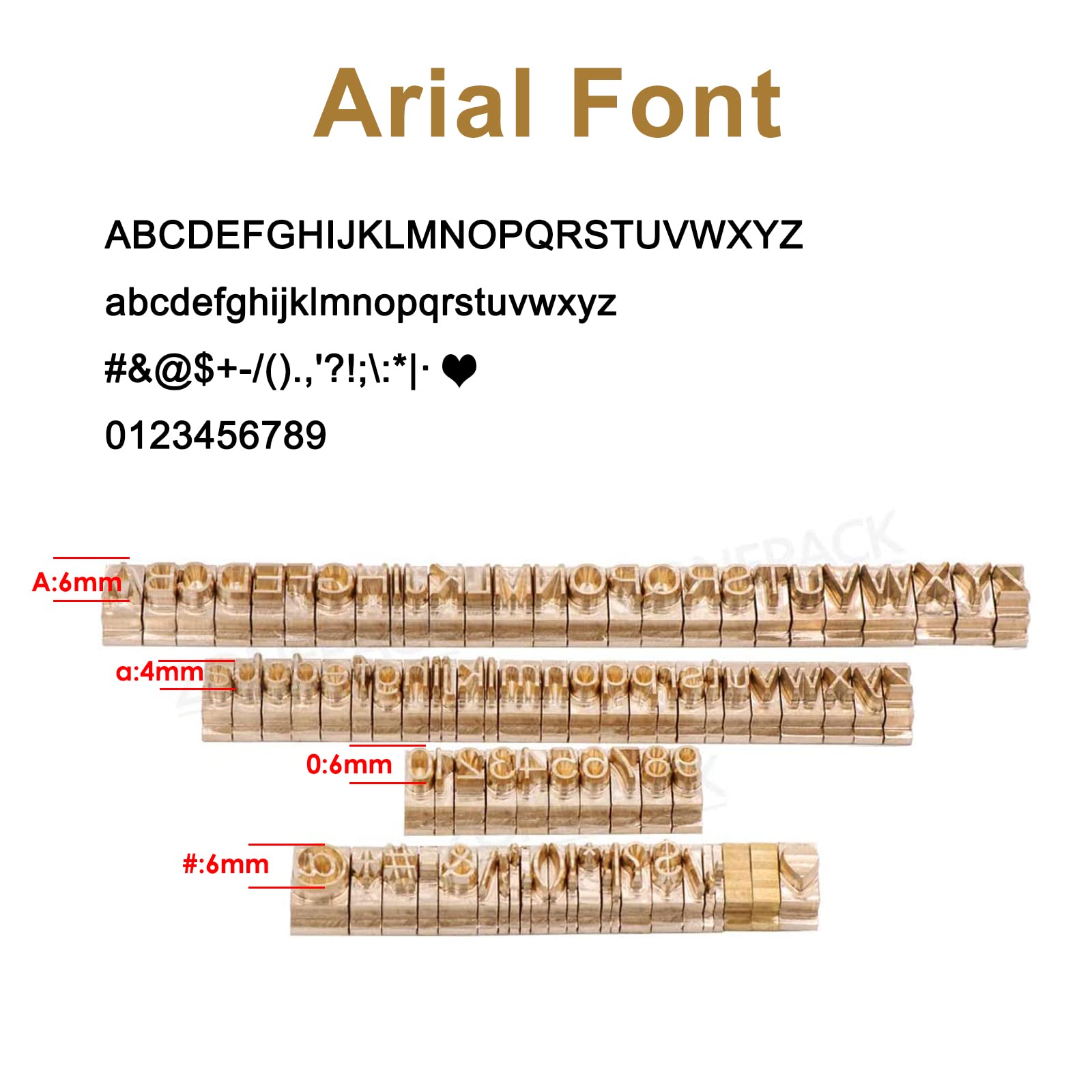 Premium Copper Brass Stamping Molds - 83pcs Arial Style Flexible Letters, Numbers & Symbols Set for CNC Engraving & Hot Foil Stamping Machines | Perfect for DIY Crafts, Leather Embossing & Metal Engraving Projects