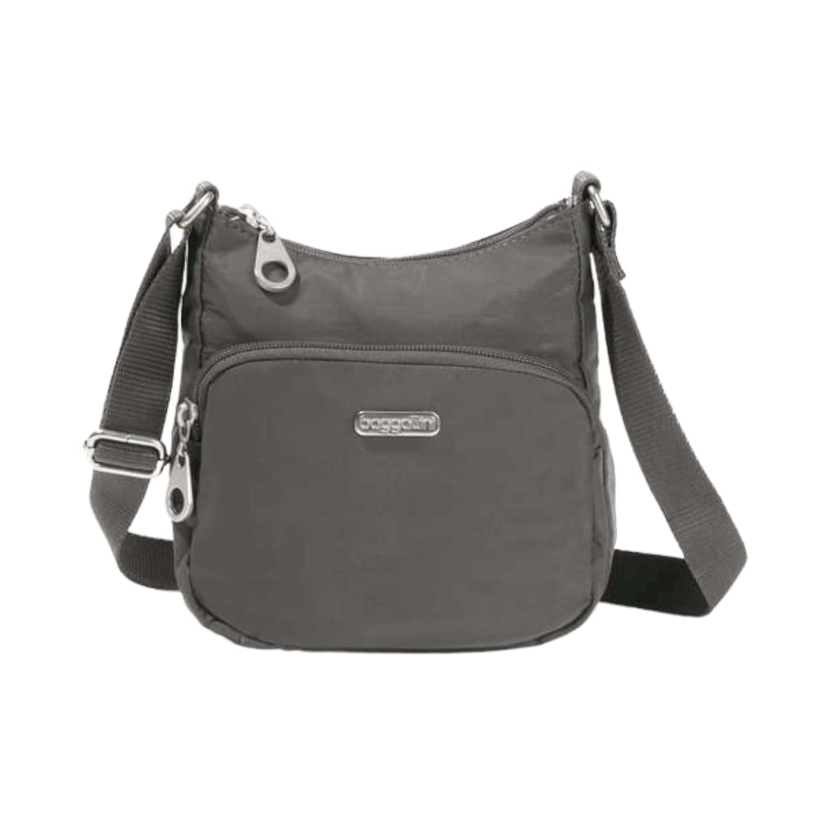 Baggallini Joey Bagg Crossbody Bag for Women - Lightweight Travel Purse with Multiple Pockets, Graphite - Perfect for Everyday Use, Commuting & Travel Accessories