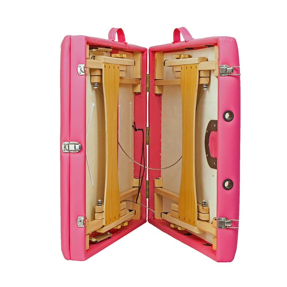Pink 3-Section Folding Portable Massage Table Set - 70CM Wide for Home Spa, Salon & Professional Use