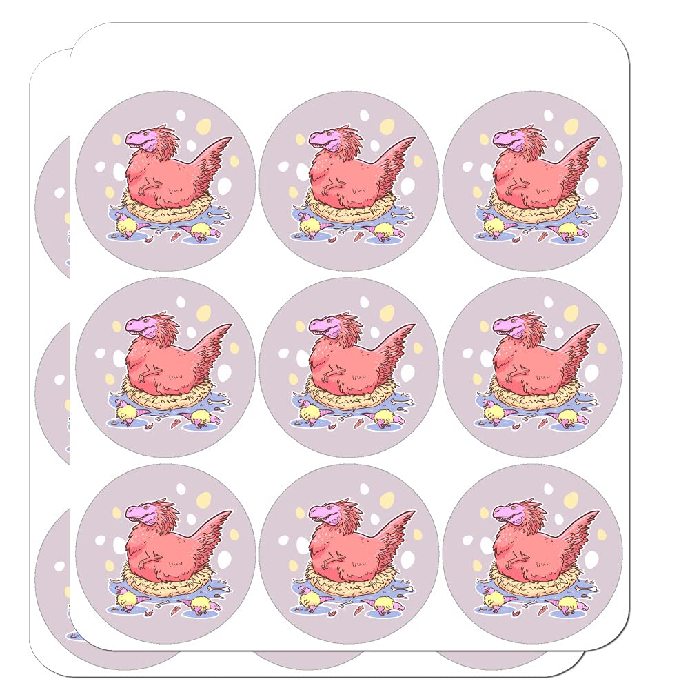 Feathered Tyrannosaurus Rex Dinosaur with Babies Stickers - Planner, Calendar, Scrapbooking, Crafting Supplies - Perfect for Journals, DIY Projects, and School Decorations