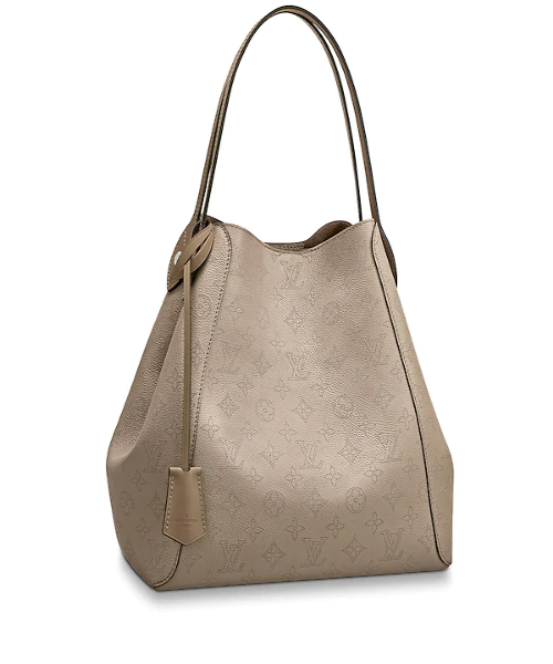 Authentic Louis Vuitton Hina MM Mahina Leather Handbag in Galet - Elegant Crossbody Tote for Women, Perfect for Work, Travel & Everyday Luxury