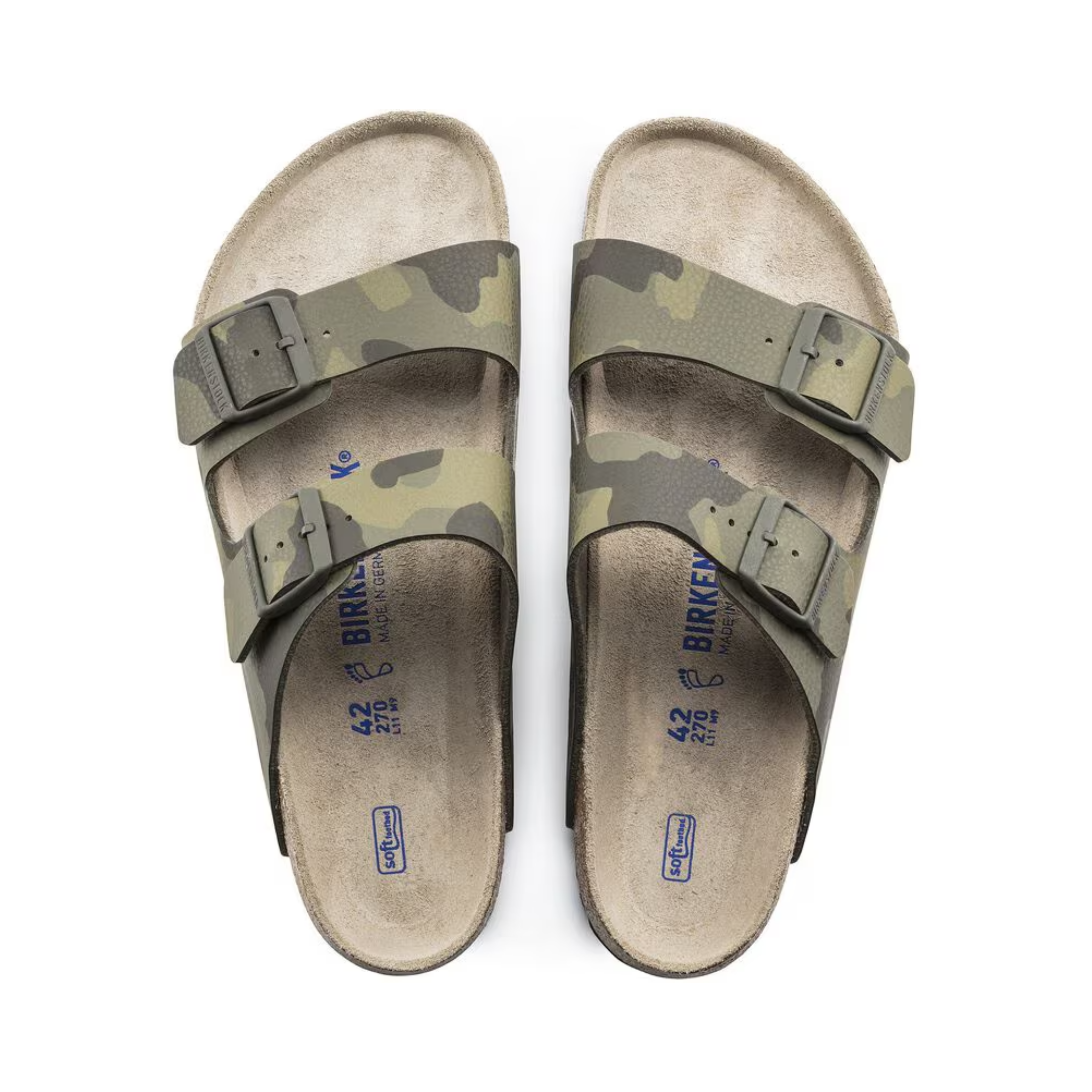 Women's Arizona Birkenstock Sandals in Desert Camo Green - Comfortable & Stylish for Casual Outings, Beach Trips, and Summer Adventures