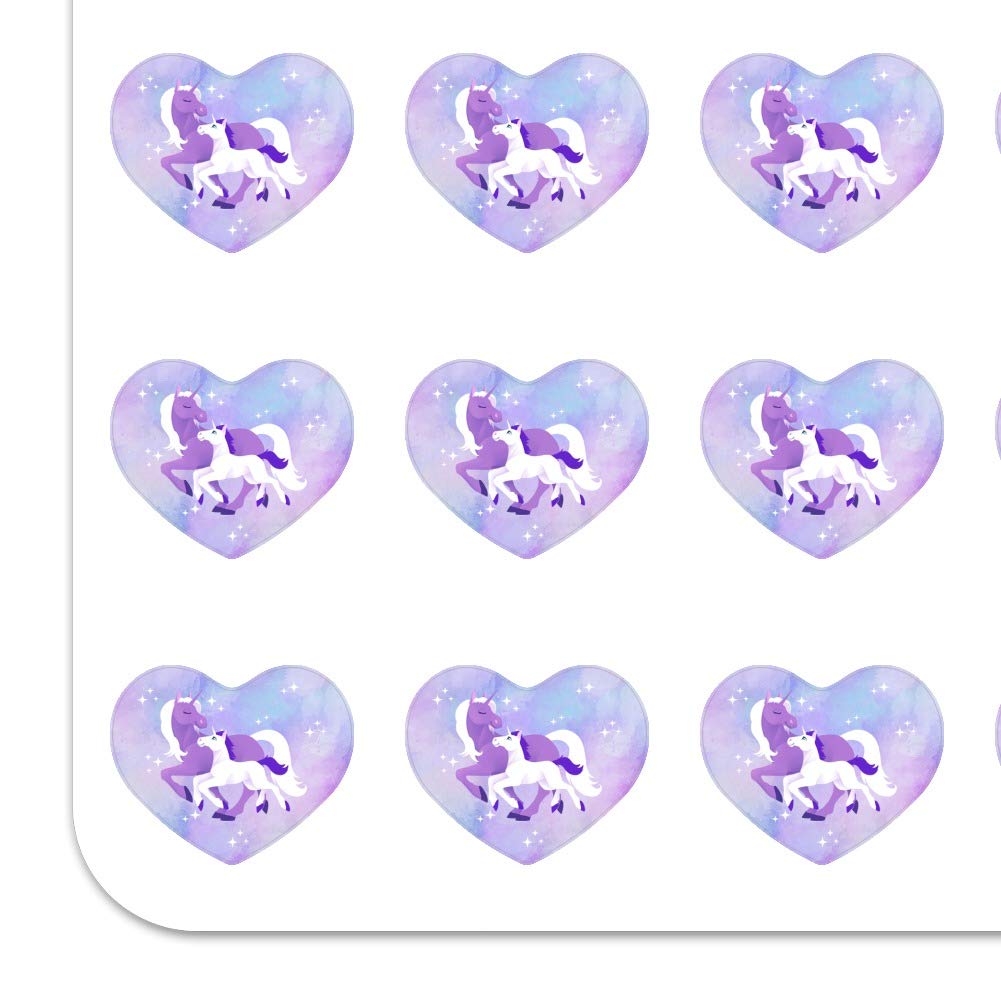 Magical Mom Unicorn & Baby Heart Shaped Planner Stickers - Scrapbook, Calendar, Journal Decoration - Perfect for DIY Crafts, Bullet Journals, and Scrapbooking Projects