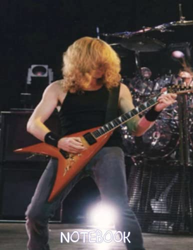 Dave Mustaine Metallica Music Lined Notebook - Rock Band Journal for Writing, Gift for Christmas, Thanksgiving & Birthdays (Perfect for Girls, Boys & Kids) #664 | Great for School, Music Lovers & Collectors