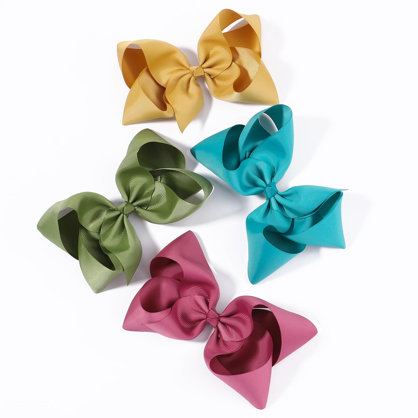 30PCS 6 Inch Big Hair Bows for Girls - Grosgrain Ribbon Toddler Hair Accessories with Alligator Clips - Perfect for Baby, Kids & Teens - Great for Parties, School, Holidays & Everyday Wear