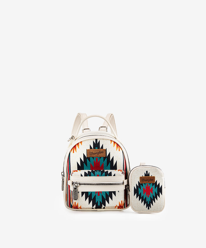 Wrangler Aztec Navajo Print Concealed Carry Backpack for Men & Women - Stylish Tactical Daypack for Hiking, Travel & Everyday Use