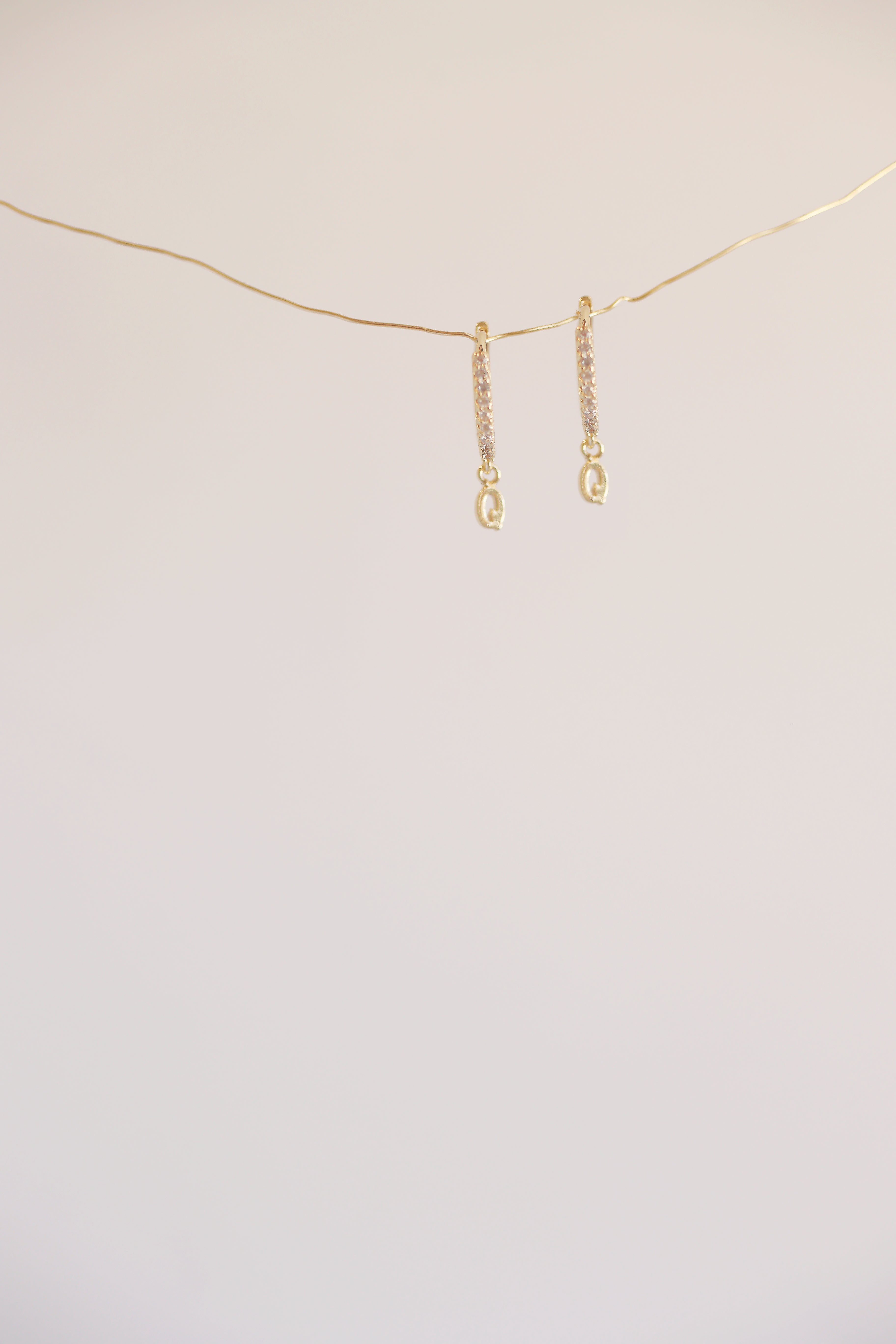 Mini Monogram Huggie Earrings - Personalized Gold Plated Hoop Earrings for Women, Perfect for Everyday Wear & Gifts