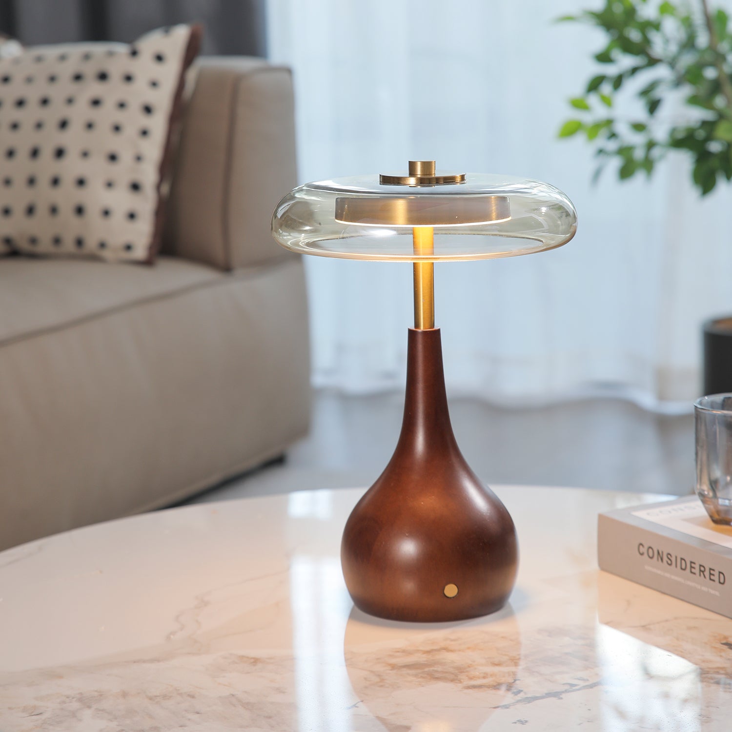 Theo Table Lamp - Modern LED Desk Lamp with Adjustable Brightness & Color Temperature for Home Office, Bedroom, and Study Room