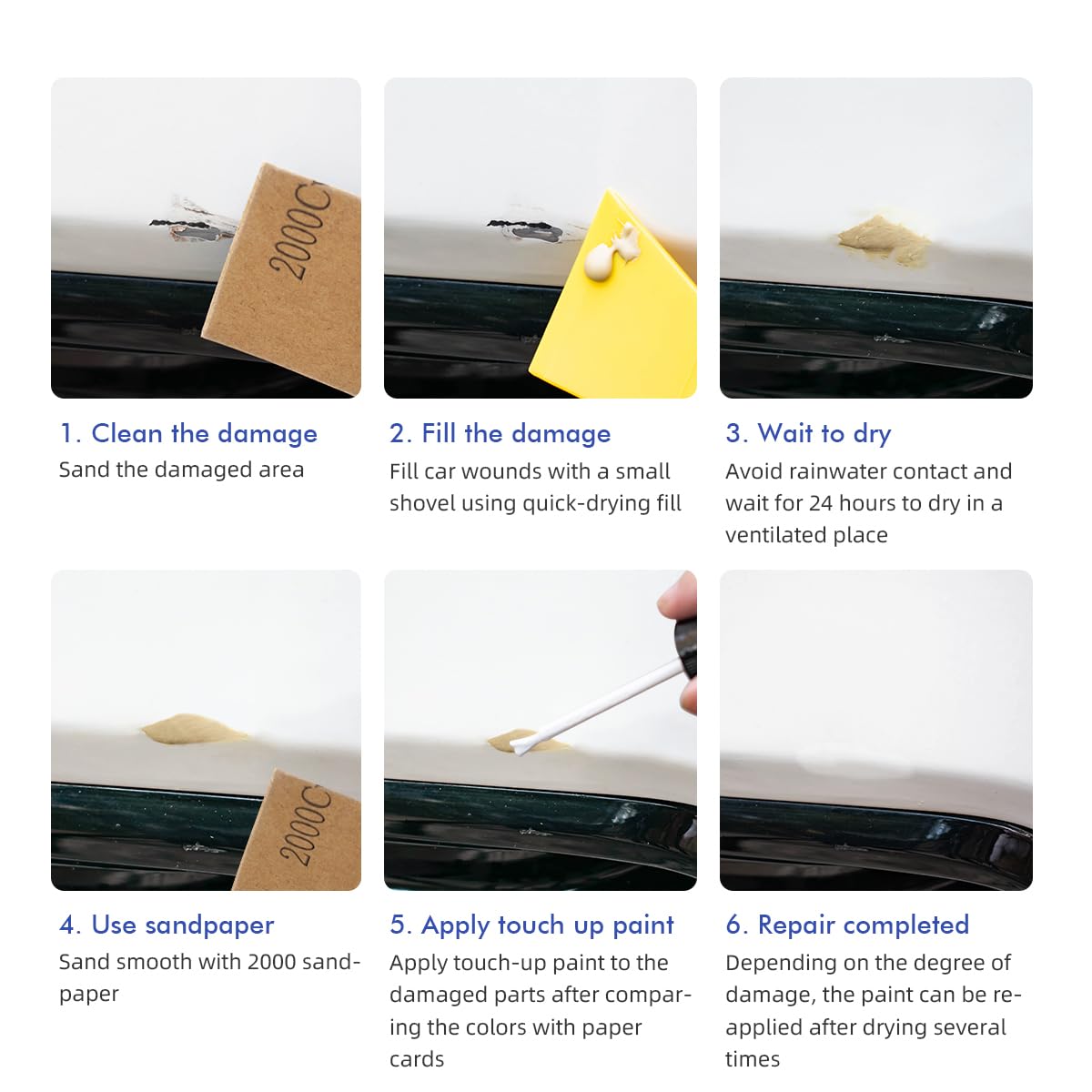 Car Touch Up Paint Kit - Quick & Easy Scratch Repair for Vehicles | Automotive Paint for Black Cars | Perfect for Minor Scratches & Chips
