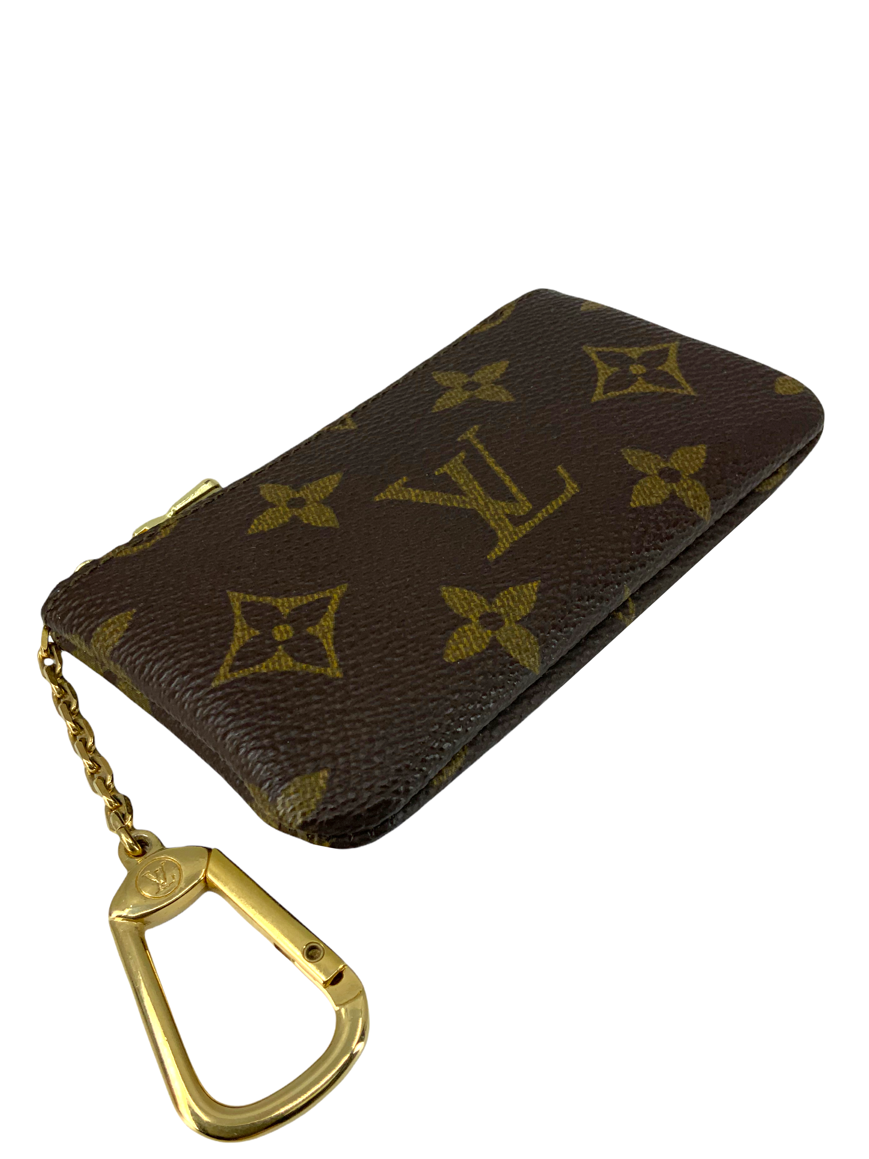 Louis Vuitton Monogram Key Pouch - Genuine Leather Keychain Holder for Keys, Cards & Coins | Perfect for Travel, Everyday Use & Gift Giving