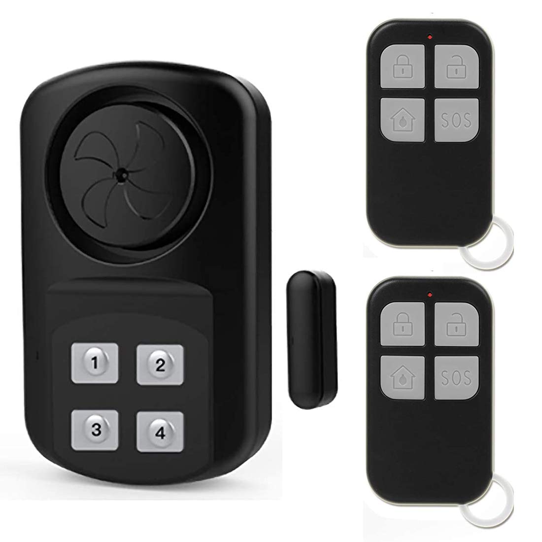 Outdoor Gate Pool Door Alarm with 2 Remote Controls - Wireless IP67 Waterproof Sensor Alarm for In-Ground Pools, Fence Security, Home Entrance Alert, Kids Safety - Perfect for Backyard, Garden, and Patio Safety