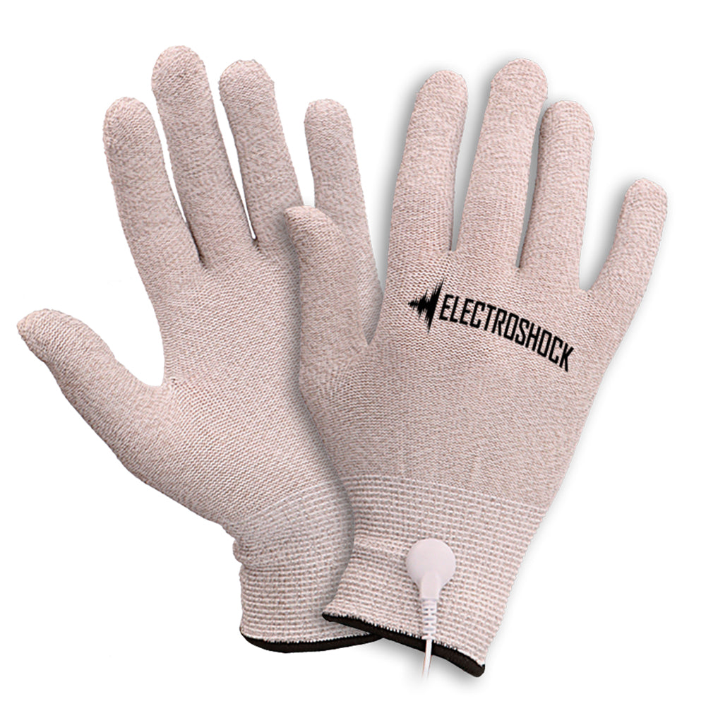 ElectroShock Remote Control E-Stimulation Gloves for Muscle Therapy & Pain Relief - Rechargeable TENS Gloves for Hand Rehabilitation, Fitness Recovery & Erotic Play