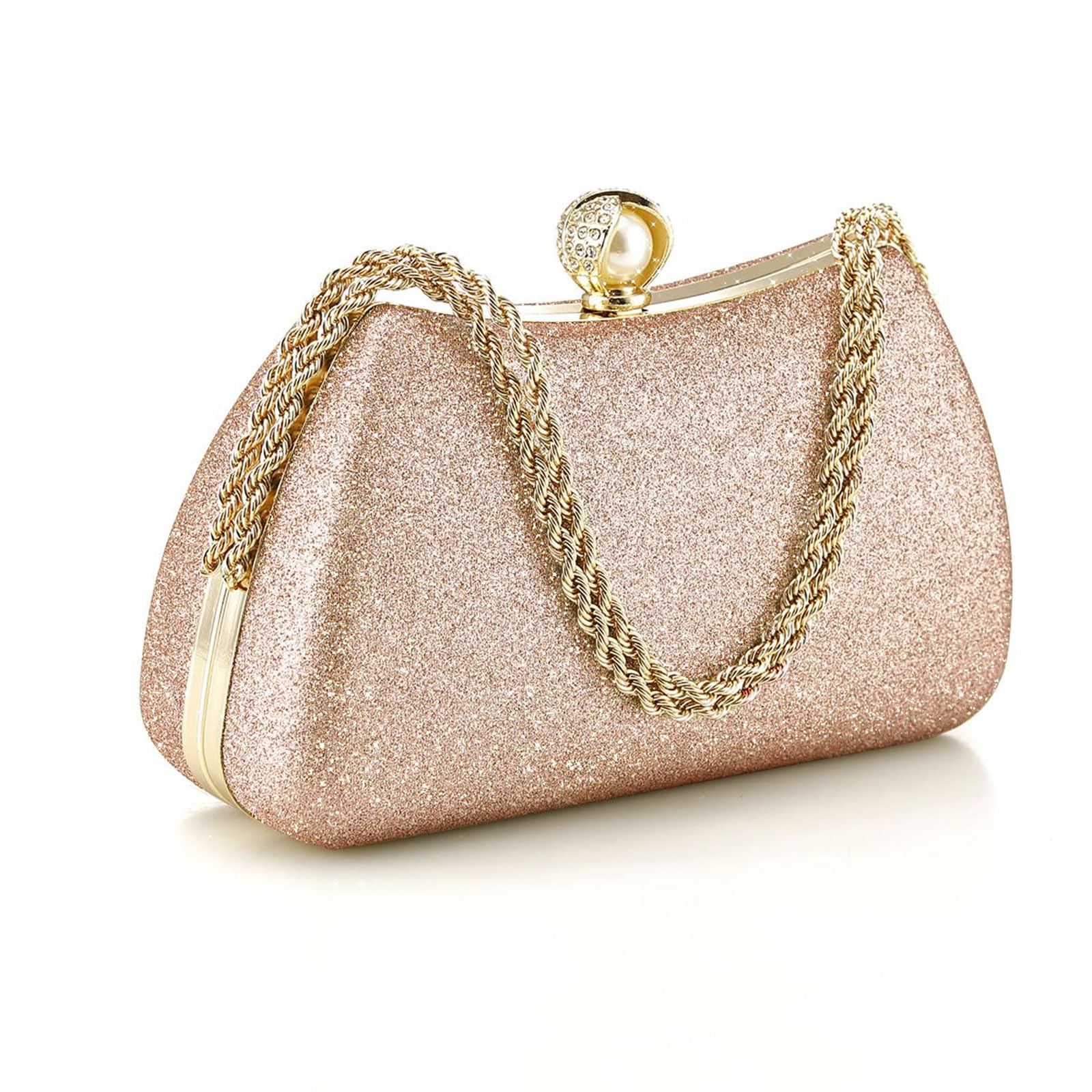 Glitter Shiny Clutch Purse for Women - Wedding & Evening Party Handbag