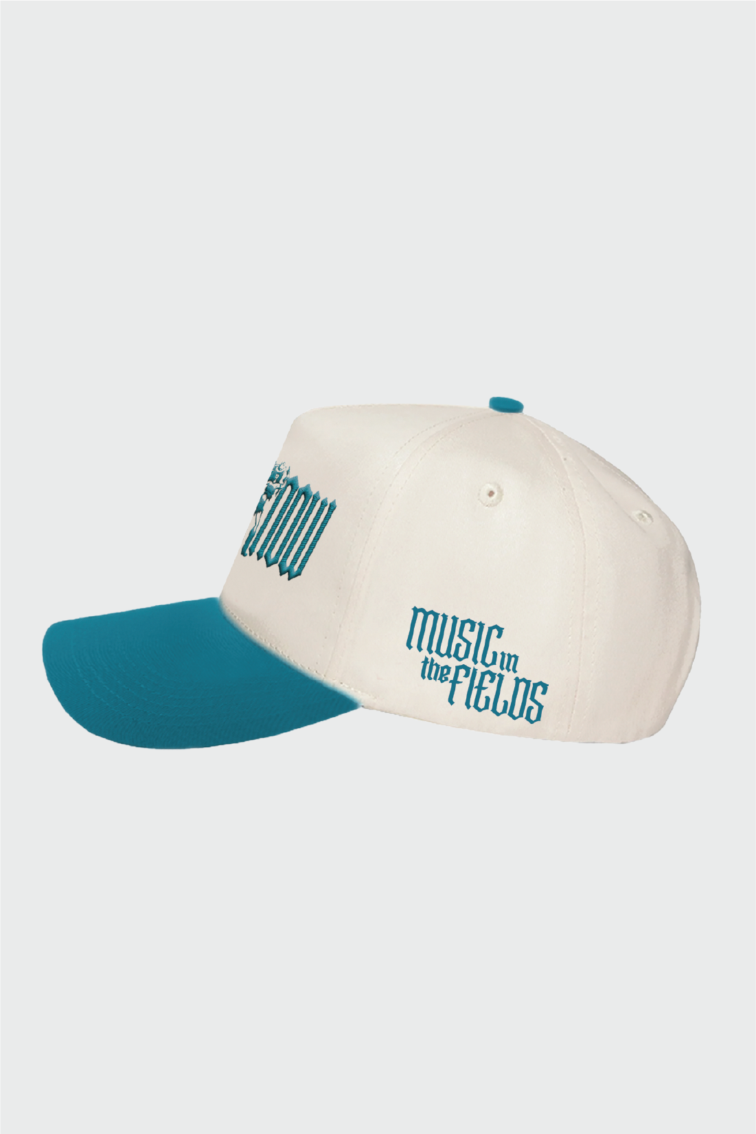 Lucknow Festival Snapback Hat - Teal & Cream Color Adjustable Baseball Cap for Men & Women - Perfect for Festivals, Sports, and Casual Wear