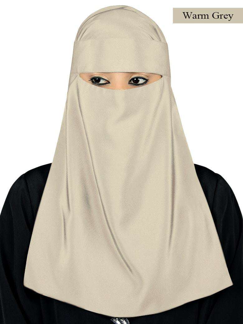 Lamah Niqab with Square Hijab and Headband Set - Perfect for Muslim Women's Prayer, Modest Fashion, and Everyday Wear