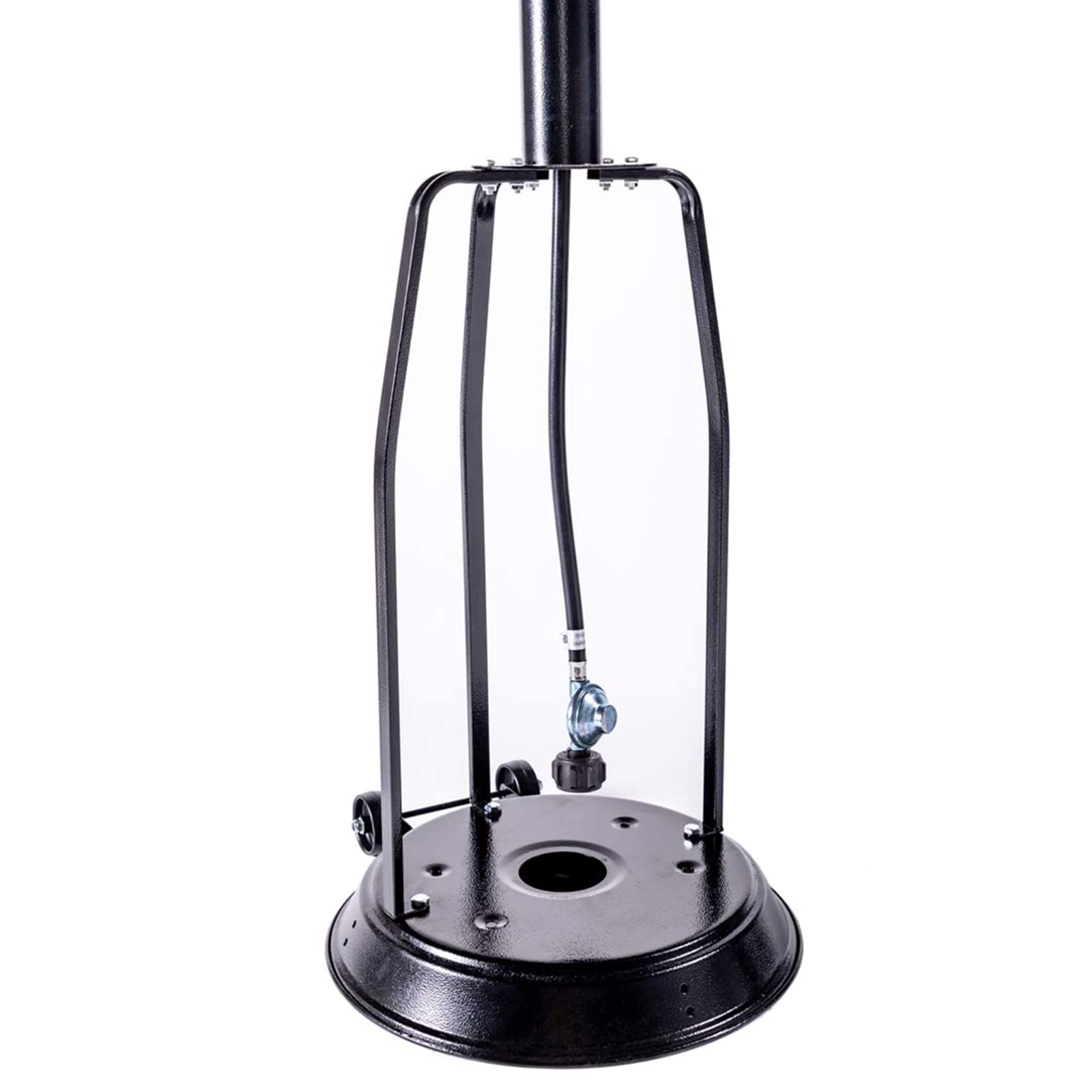 **47,000 BTU Outdoor Propane Heater with Wheels - 88 Inch Stainless Steel Standing Gas Patio Heater for Commercial & Residential Use - Perfect for Parties, Restaurants, Gardens & Yards (Hammered Black)**