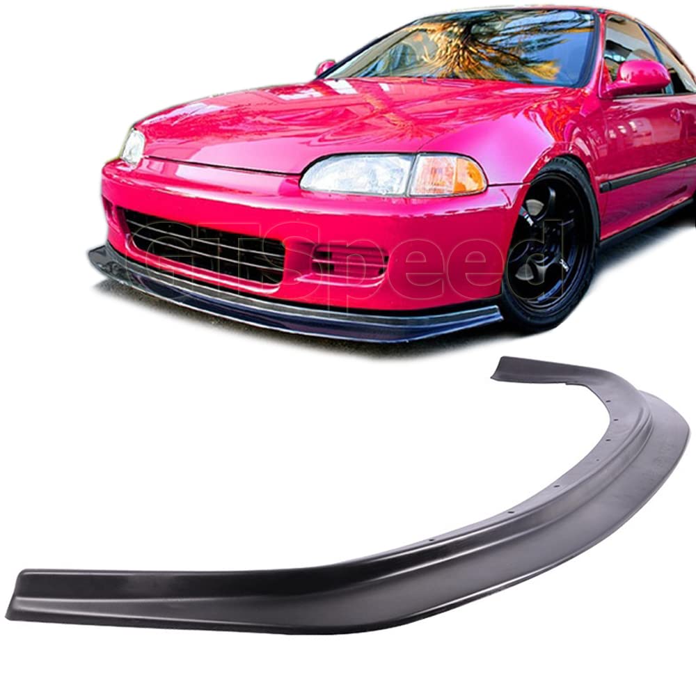 GT-Speed Replacement Front Bumper Lip for 1992-1995 Honda Civic Coupe & Hatchback | DP Style PU Compatible Spoiler | Enhances Aerodynamics & Sporty Look for Street Racing & Car Shows