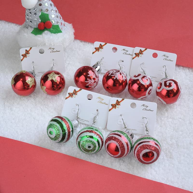 Christmas Light Bulb Dangle Earrings - Glitter Snowflake Star Drop Jewelry for Holiday Parties & Gifts | Festive Xmas Accessories for Women