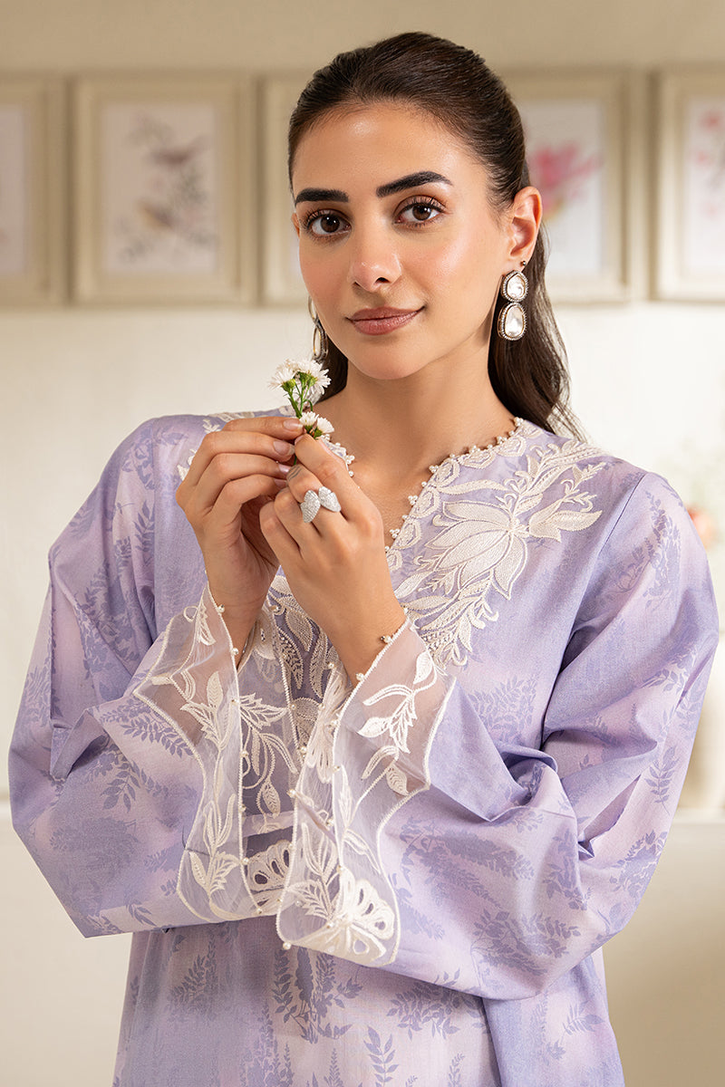 Lavender Mirage Printed Shirt for Women - Stylish Floral Blouse for Casual Wear, Office & Summer Outfits