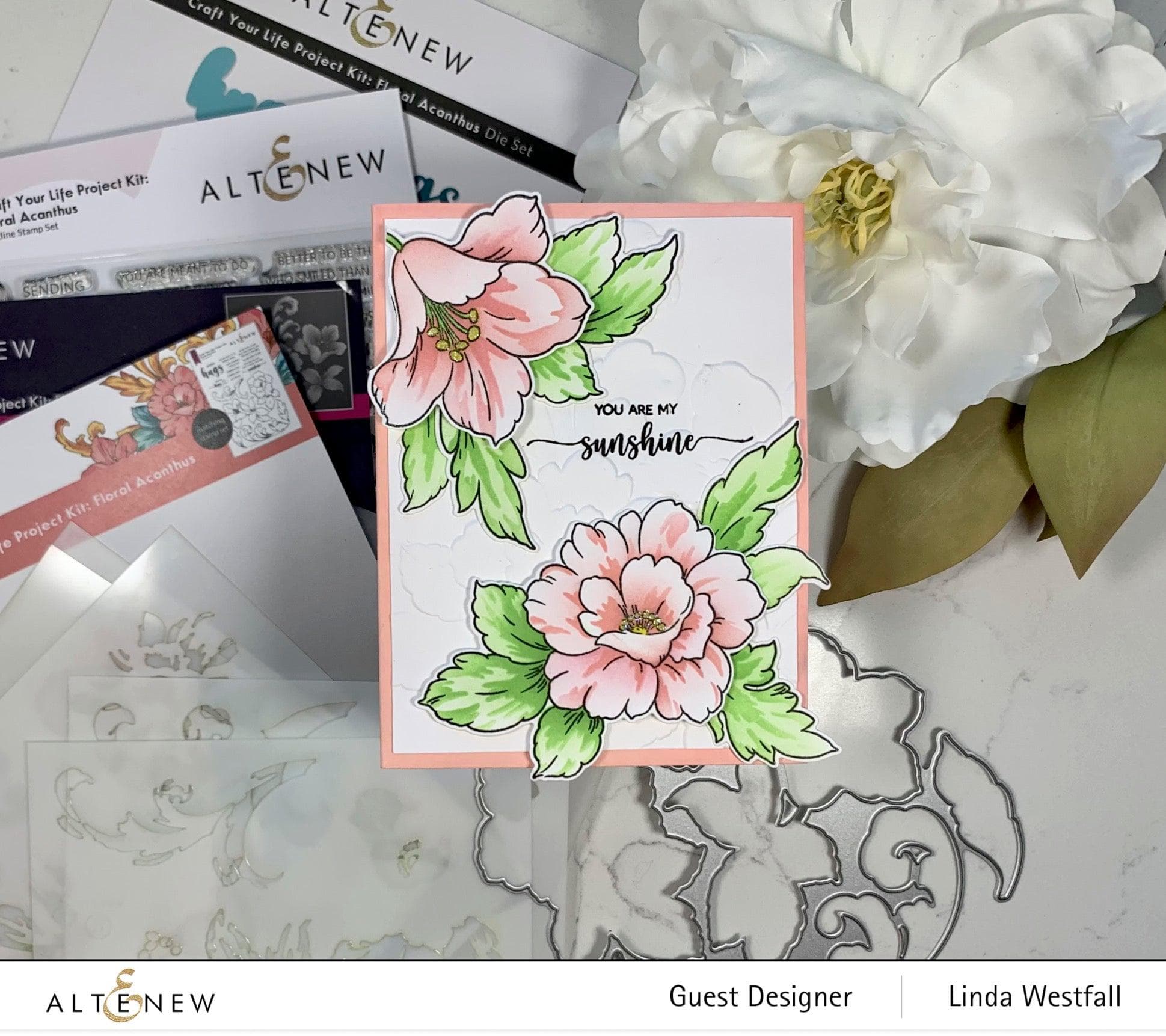 Floral Acanthus Layering Stencil & Embossing Folder Kit (4-in-1) for Card Making, Scrapbooking, and DIY Paper Crafts - Perfect for Handmade Greeting Cards, Journals, and Home Decor Projects