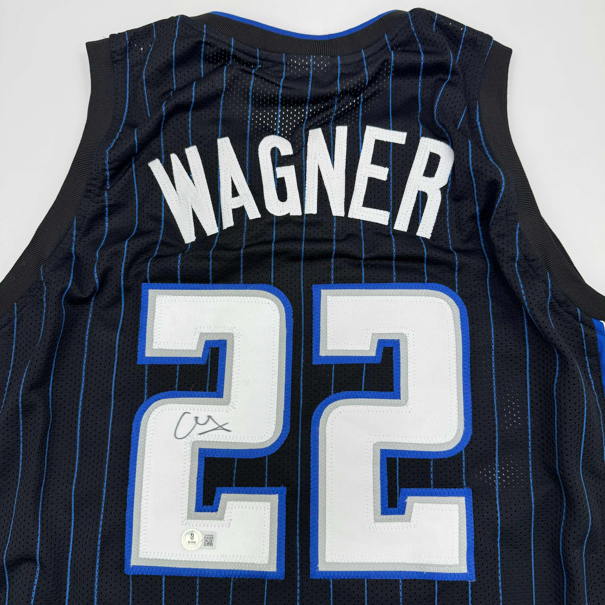 Authentic Autographed Franz Wagner Orlando Magic Black Basketball Jersey with Beckett BAS COA - Perfect for Collectors, Fans, and Sports Memorabilia Displays
