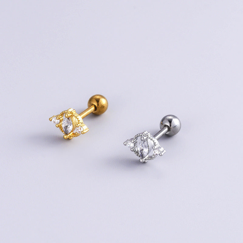 16G Surgical Steel Cartilage Earrings - Bowknot, Heart & Tiny Conch Studs with Ball Back | Hypoallergenic Body Jewelry for Women | Perfect for Daily Wear, Parties & Gifts