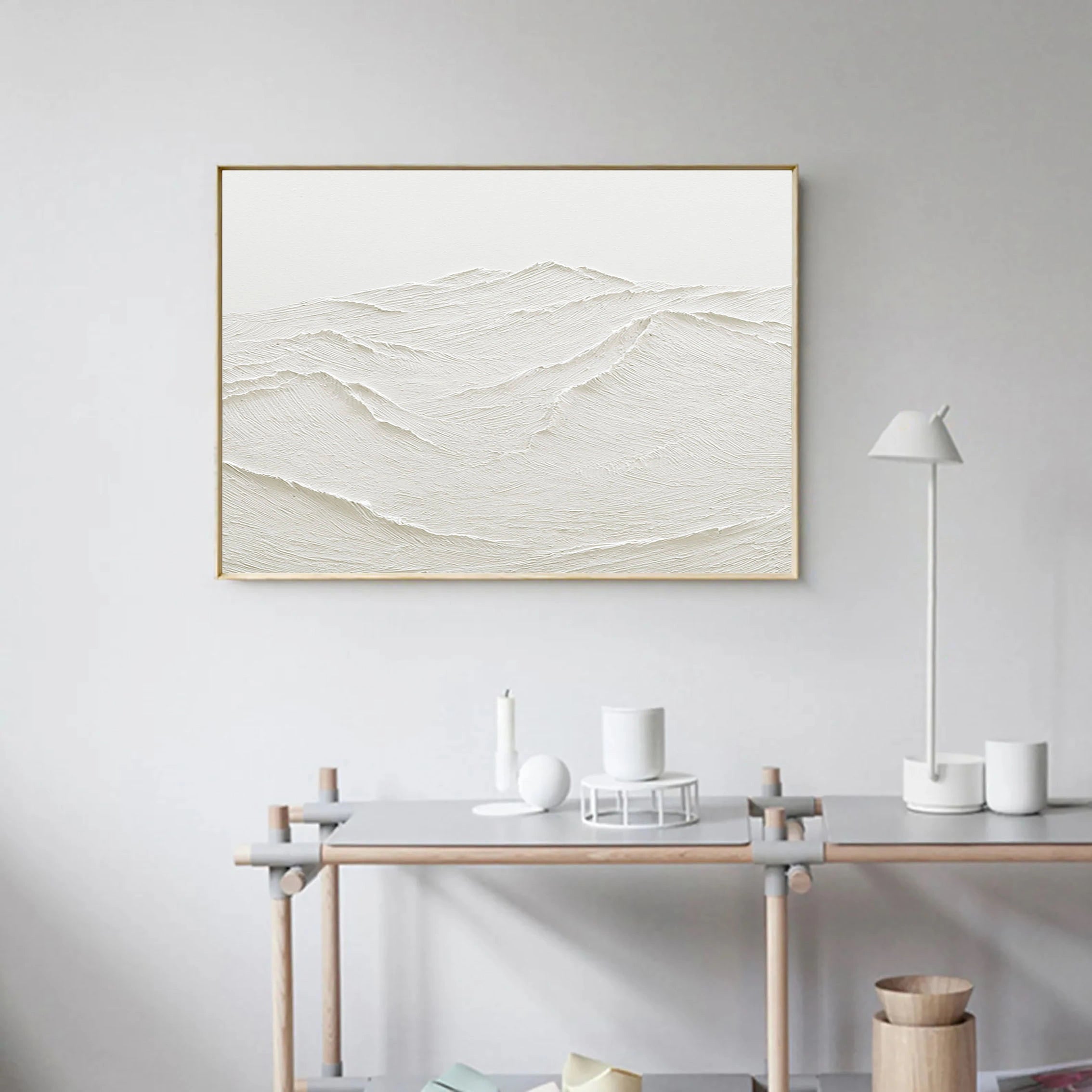 Minimalist Textured Plaster Art Painting - Abstract Wall Decor for Living Room, Bedroom & Office | #MM027