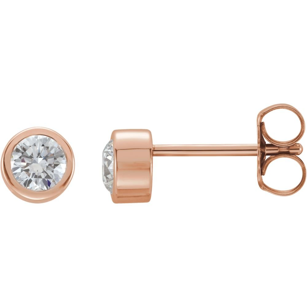 14K Rose Gold 1/4 Carat Diamond Stud Earrings for Women - Perfect Gift for Anniversary, Birthday & Special Occasions